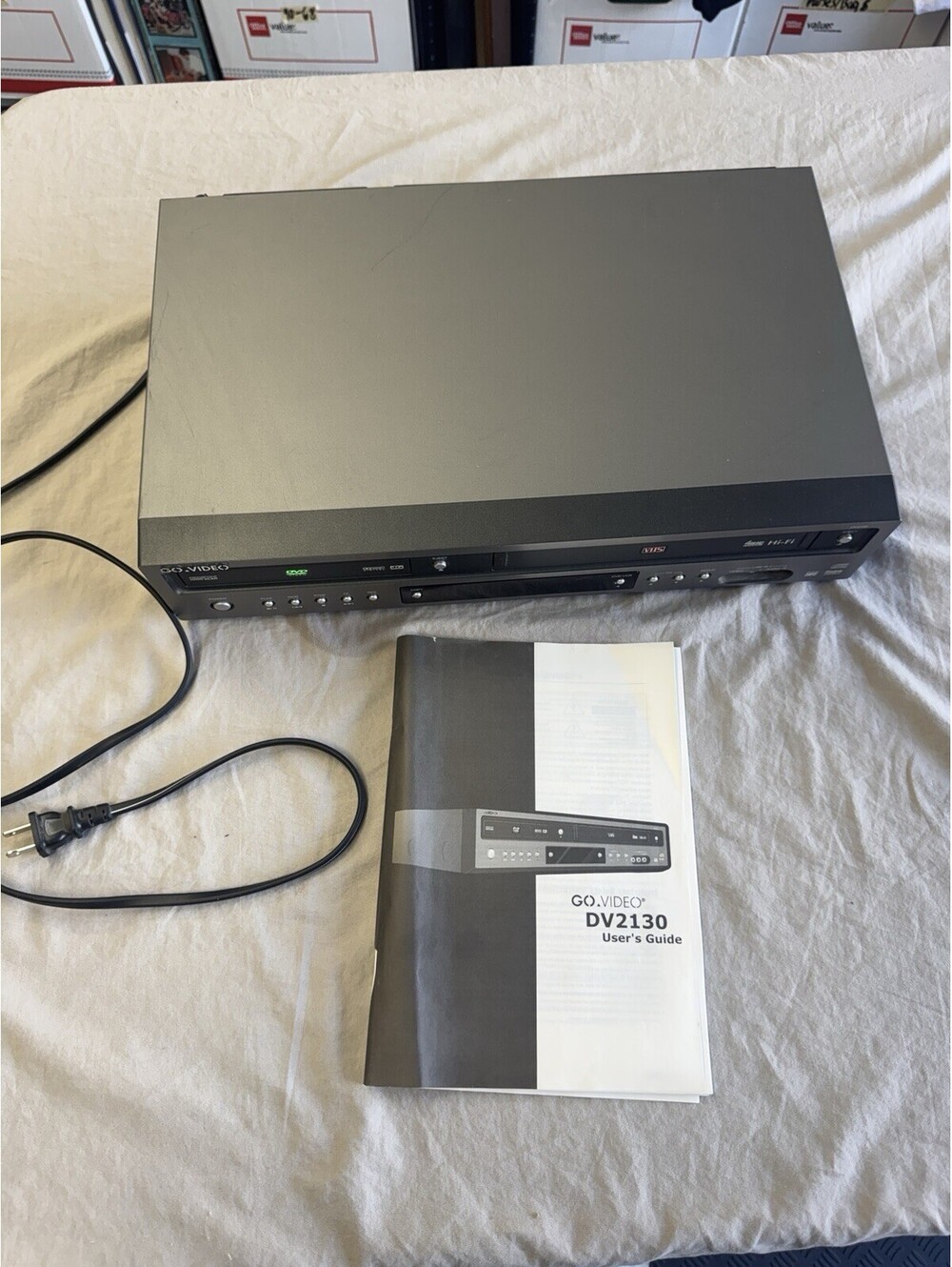 Go Video DV-2130 Combo 4Head Stereo Hi-Fi DVD/VCR VHS No Remote Tested
